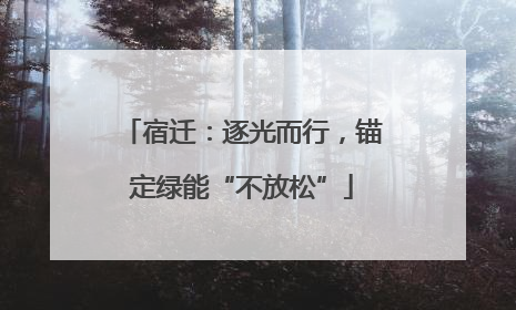 宿迁：逐光而行，锚定绿能“不放松”
