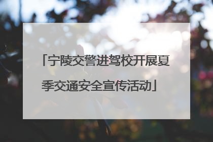 宁陵交警进驾校开展夏季交通安全宣传活动