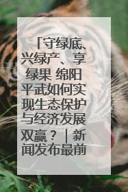 守绿底、兴绿产、享绿果 绵阳平武如何实现生态保护与经济发展双赢？｜新闻发布最前线·深一度