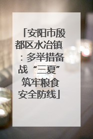安阳市殷都区水冶镇：多举措备战“三夏” 筑牢粮食安全防线