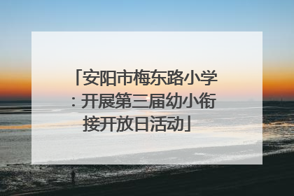 安阳市梅东路小学：开展第三届幼小衔接开放日活动