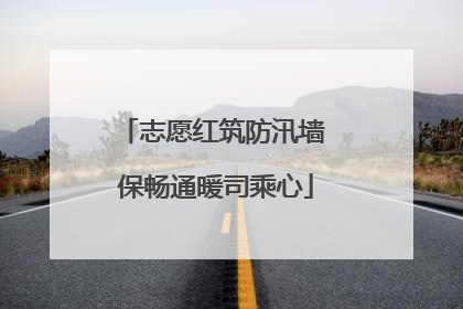 志愿红筑防汛墙 保畅通暖司乘心