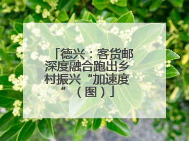 德兴：客货邮深度融合跑出乡村振兴“加速度”（图）