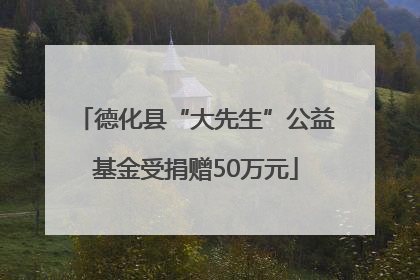 德化县“大先生”公益基金受捐赠50万元