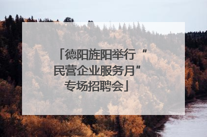 德阳旌阳举行“民营企业服务月”专场招聘会