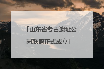 山东省考古遗址公园联盟正式成立