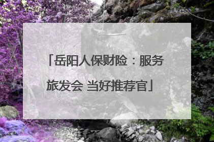 岳阳人保财险：服务旅发会 当好推荐官