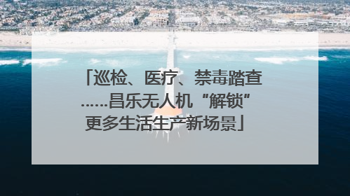 巡检、医疗、禁毒踏查……昌乐无人机“解锁”更多生活生产新场景