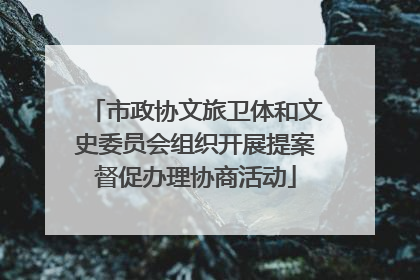 市政协文旅卫体和文史委员会组织开展提案督促办理协商活动