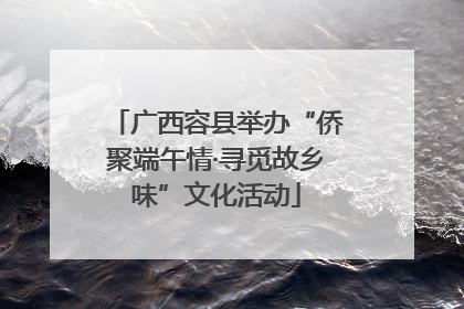 广西容县举办“侨聚端午情·寻觅故乡味”文化活动