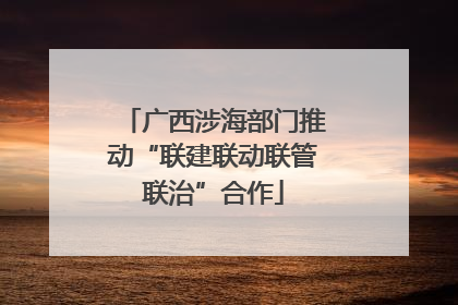 广西涉海部门推动“联建联动联管联治”合作