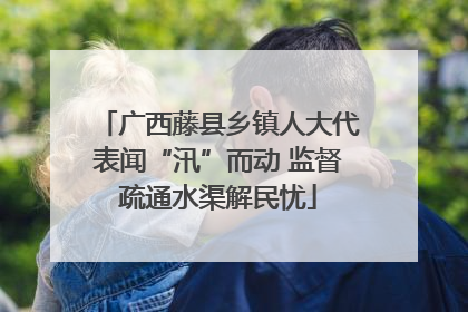 广西藤县乡镇人大代表闻“汛”而动 监督疏通水渠解民忧