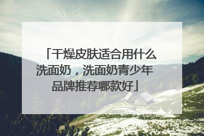 干燥皮肤适合用什么洗面奶，洗面奶青少年品牌推荐哪款好
