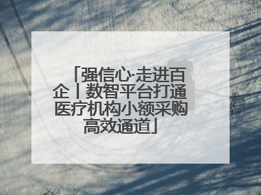 强信心·走进百企丨数智平台打通医疗机构小额采购高效通道