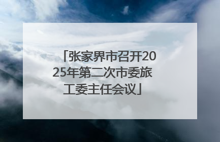 张家界市召开2025年第二次市委旅工委主任会议