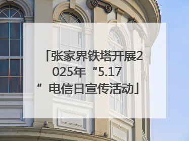 张家界铁塔开展2025年“5.17”电信日宣传活动