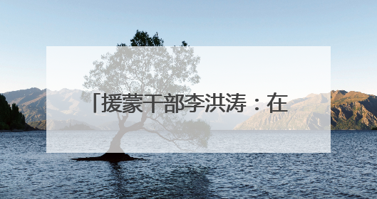 援蒙干部李洪涛：在祖国北疆大地上书写“京蒙一家亲”篇章