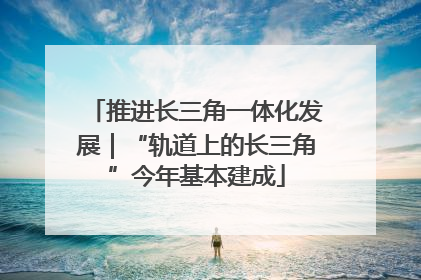 推进长三角一体化发展｜“轨道上的长三角”今年基本建成