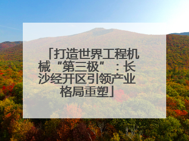 打造世界工程机械“第三极”：长沙经开区引领产业格局重塑
