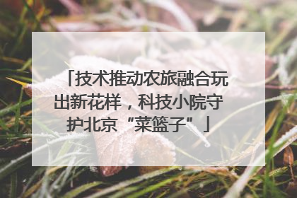 技术推动农旅融合玩出新花样，科技小院守护北京“菜篮子”