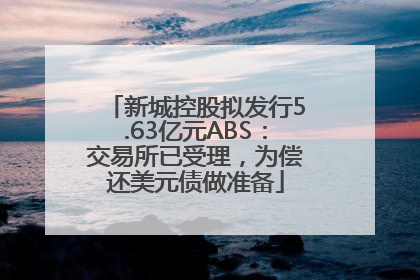 新城控股拟发行5.63亿元ABS：交易所已受理，为偿还美元债做准备