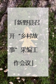新野县召开“乡村故事”采编工作会议