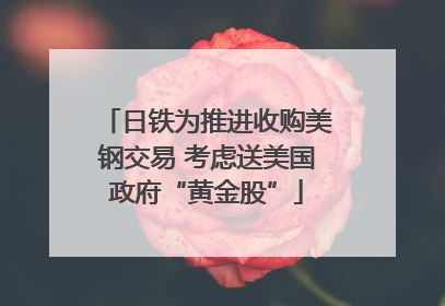 日铁为推进收购美钢交易 考虑送美国政府“黄金股”