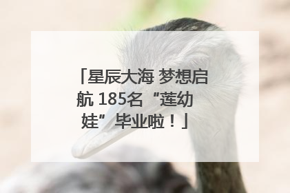 星辰大海 梦想启航 185名“莲幼娃”毕业啦！