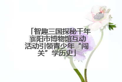 智趣三国探秘千年 襄阳市博物馆互动活动引领青少年“闯关”学历史