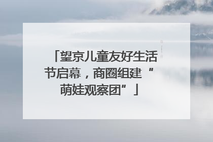 望京儿童友好生活节启幕，商圈组建“萌娃观察团”