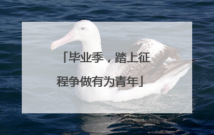 毕业季，踏上征程争做有为青年