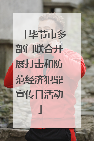 毕节市多部门联合开展打击和防范经济犯罪宣传日活动
