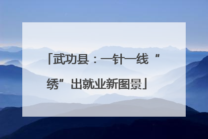 武功县：一针一线“绣”出就业新图景