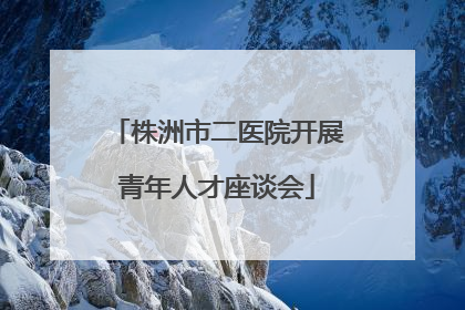株洲市二医院开展青年人才座谈会