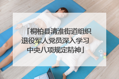 桐柏县清淮街道组织退役军人党员深入学习中央八项规定精神
