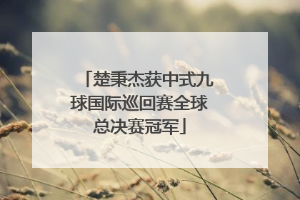 楚秉杰获中式九球国际巡回赛全球总决赛冠军