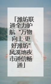 潍坊联通全力护航“万物向上·更好潍坊”凤溪地夜市通信畅通