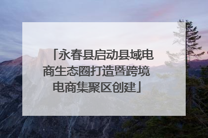 永春县启动县域电商生态圈打造暨跨境电商集聚区创建