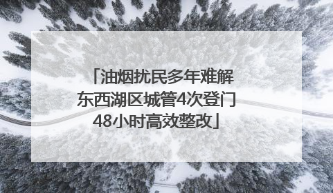 油烟扰民多年难解 东西湖区城管4次登门48小时高效整改