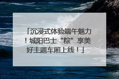 沉浸式体验端午魅力！城阳巴士“粽”享美好主题车厢上线！