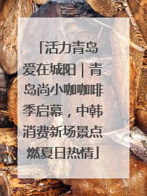 活力青岛 爱在城阳｜青岛尚小咖咖啡季启幕，中韩消费新场景点燃夏日热情