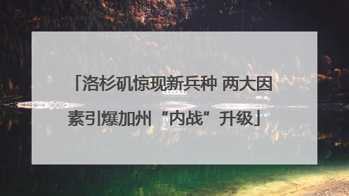 洛杉矶惊现新兵种 两大因素引爆加州“内战”升级