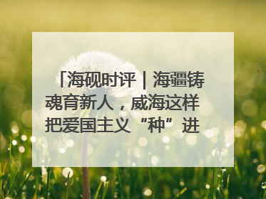 海砚时评｜海疆铸魂育新人，威海这样把爱国主义“种”进年轻人心里