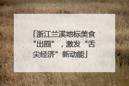 浙江兰溪地标美食“出圈”，激发“舌尖经济”新动能