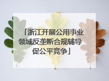 浙江开展公用事业领域反垄断合规辅导 促公平竞争