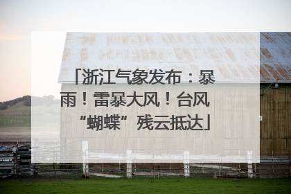浙江气象发布：暴雨！雷暴大风！台风“蝴蝶”残云抵达