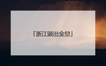 浙江颁出金鼎