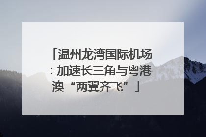 温州龙湾国际机场：加速长三角与粤港澳“两翼齐飞”