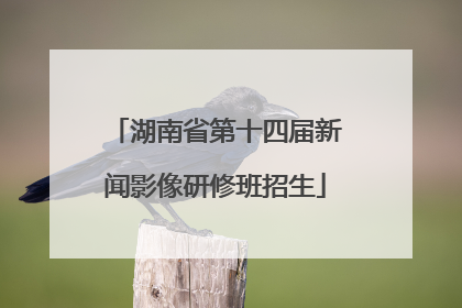 湖南省第十四届新闻影像研修班招生