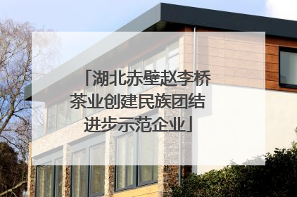 湖北赤壁赵李桥茶业创建民族团结进步示范企业